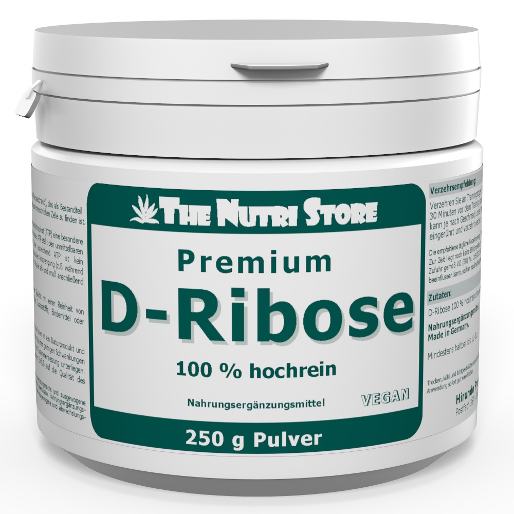 D-Ribose 100% rein Pulver 250 g vegan