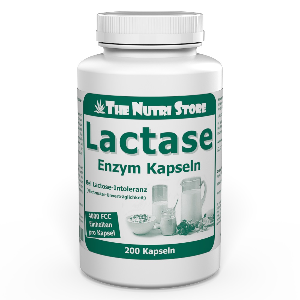 Lactase 4.000 FCC Enzym Kapseln 200 Stück