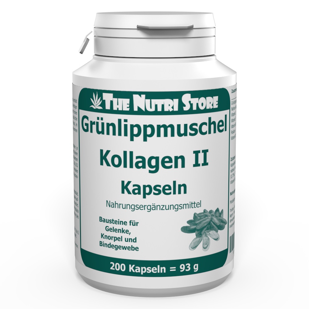 Grünlippmuschel Kollagen II Kapseln 200 Stück
