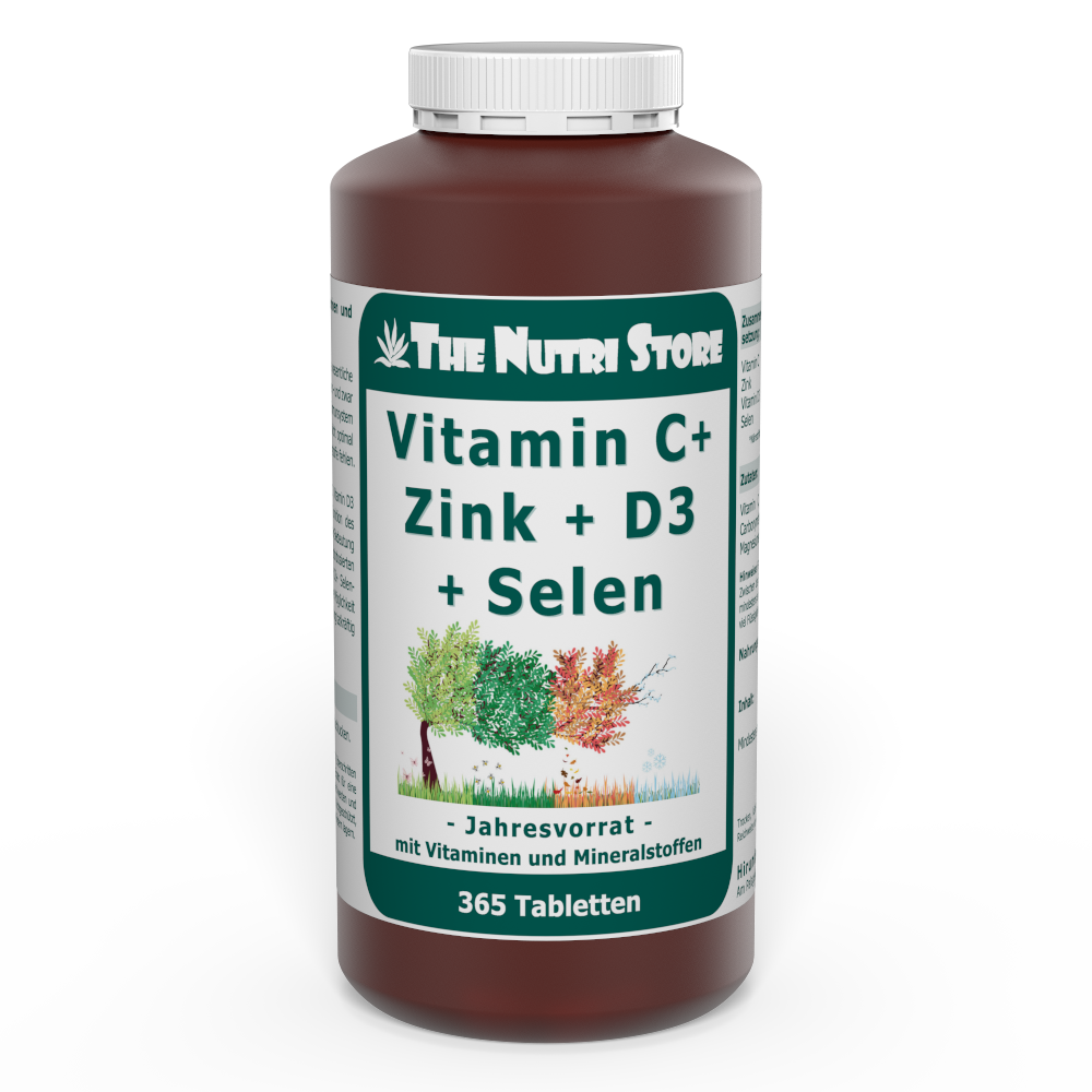 Vitamin C 1000mg + Zink 10mg + D3 + Selen Tabletten