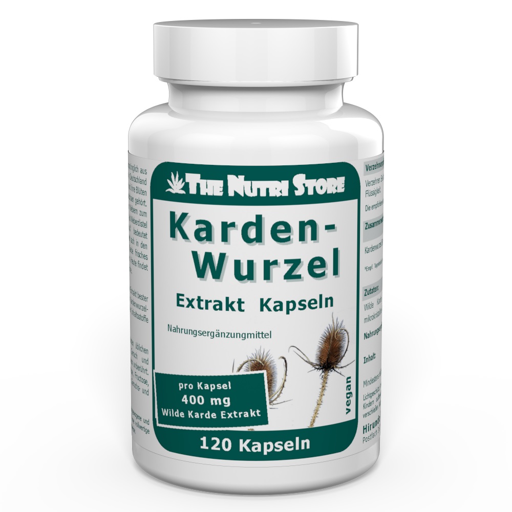Kardenwurzel 400 mg Extrakt vegane Kapseln 120 Stück