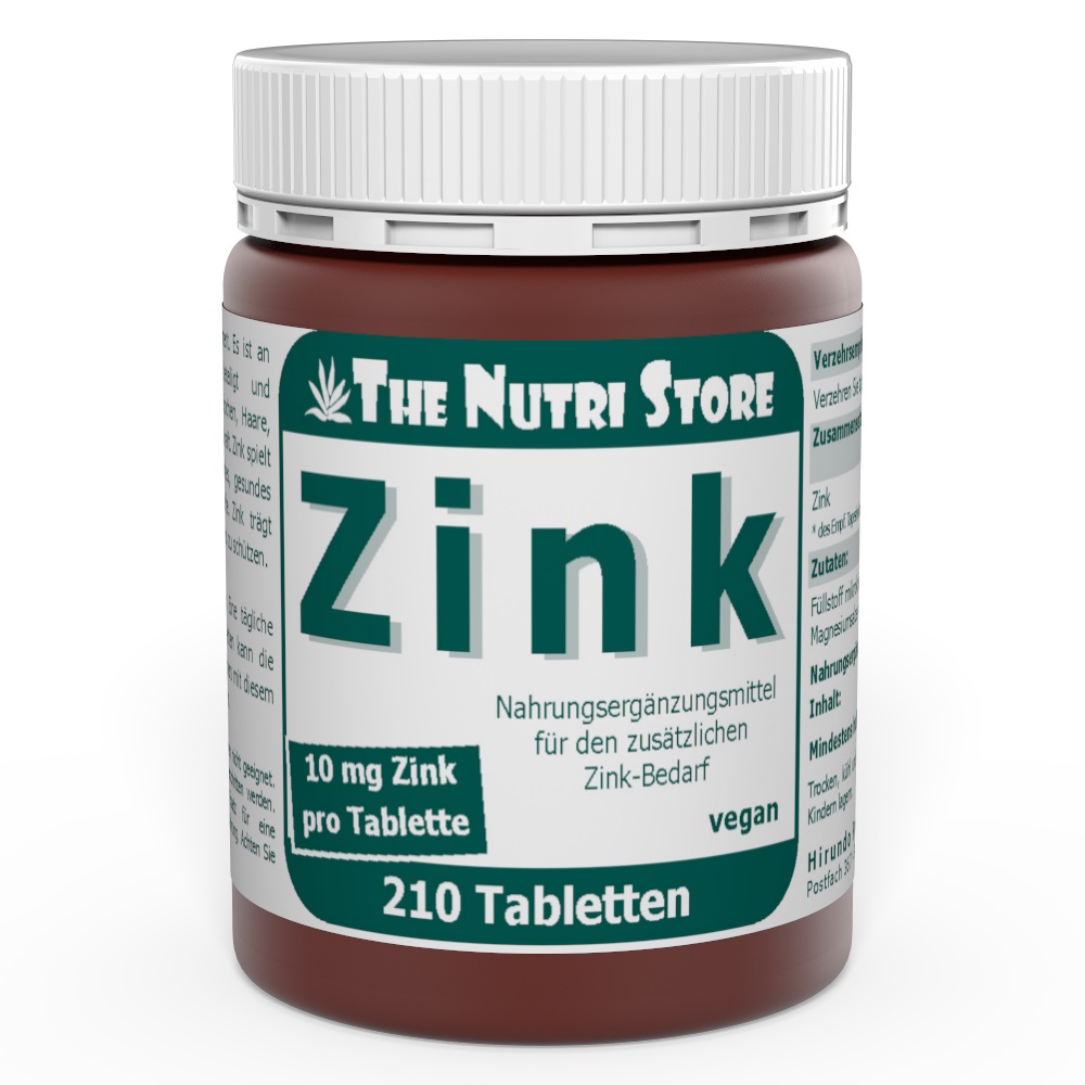 Zink 10 mg vegane Tabletten 210 Stück