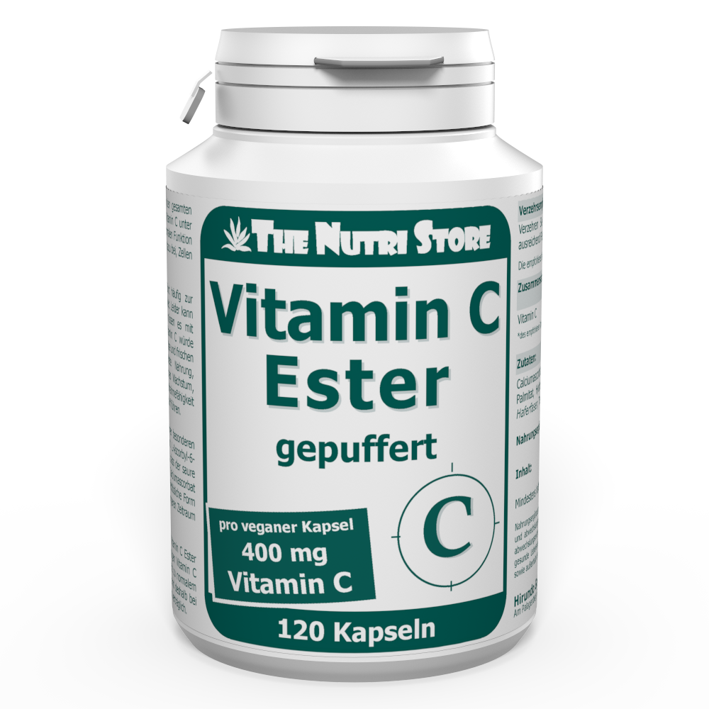 Vitamin C Ester gepuffert 400 mg vegane Kapseln 120 Stück