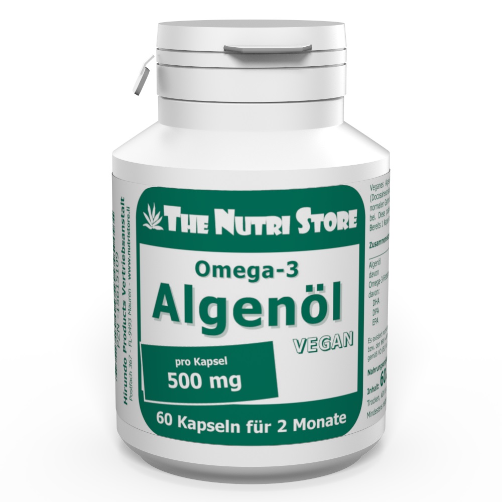 Omega-3 Algenöl 500 mg vegan Kapseln 60 Stück