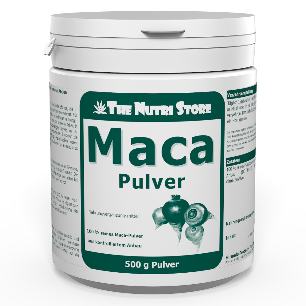 Maca 100 % Pur Pulver 500 g