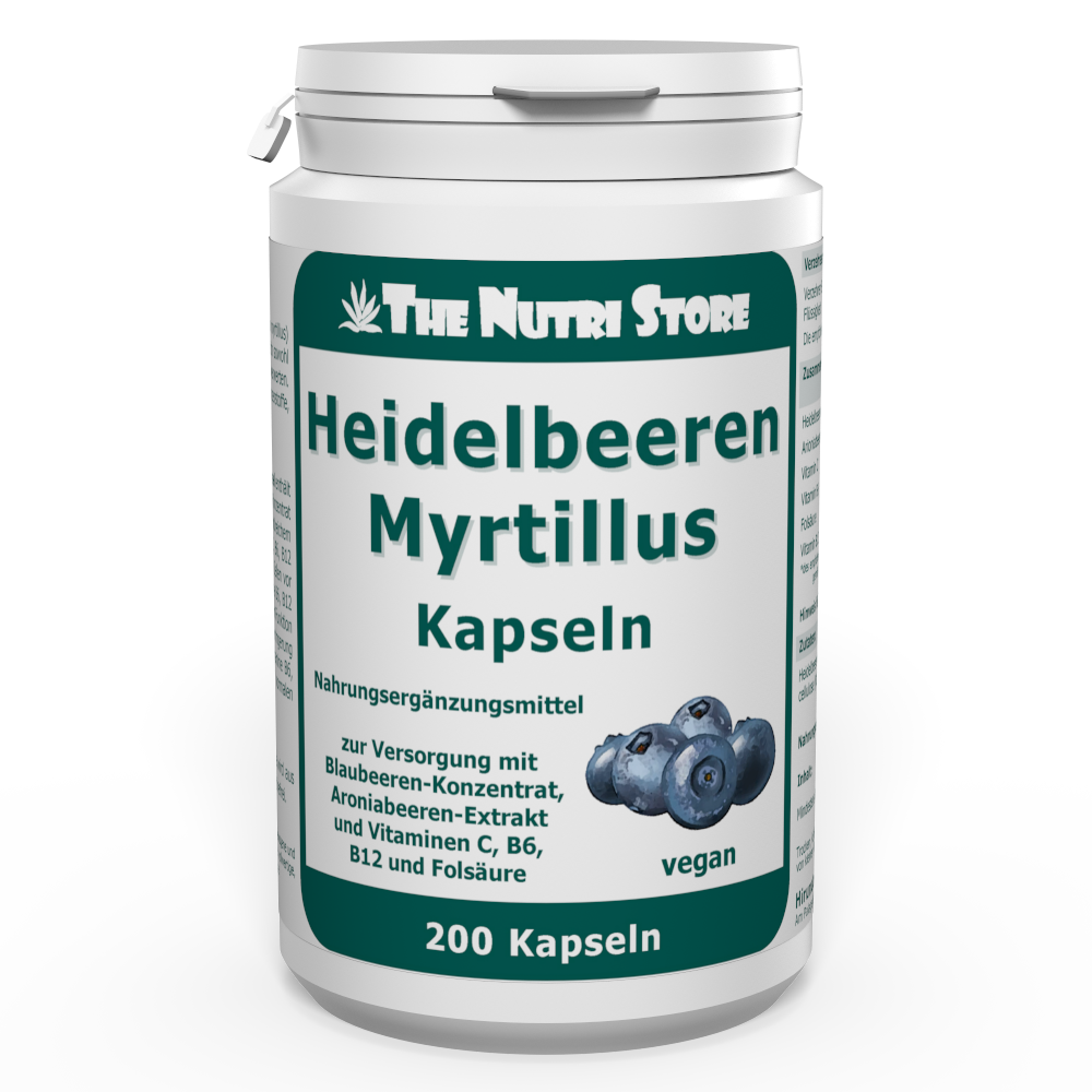 Heidelbeeren Myrtillus vegane Kapseln 200 Stück