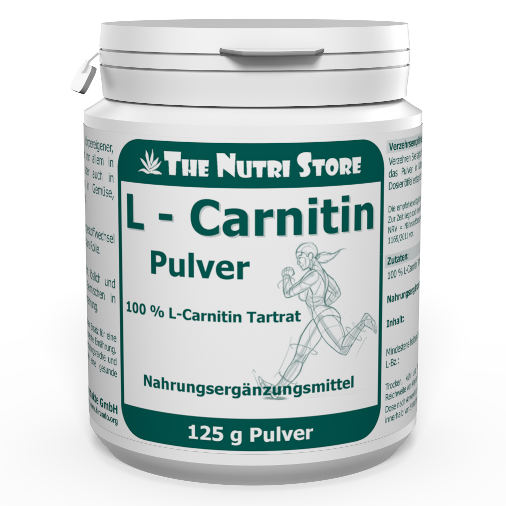 L-Carnitin Tartrat 100 % rein Pulver 125 g