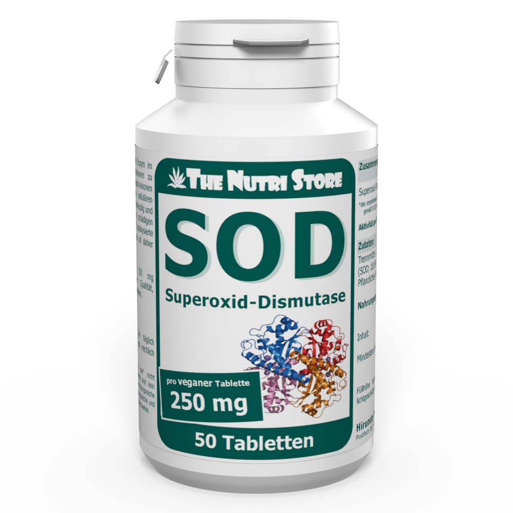 SOD 250 mg Superoxid-Dismutase vegane Tabletten 50 Stück