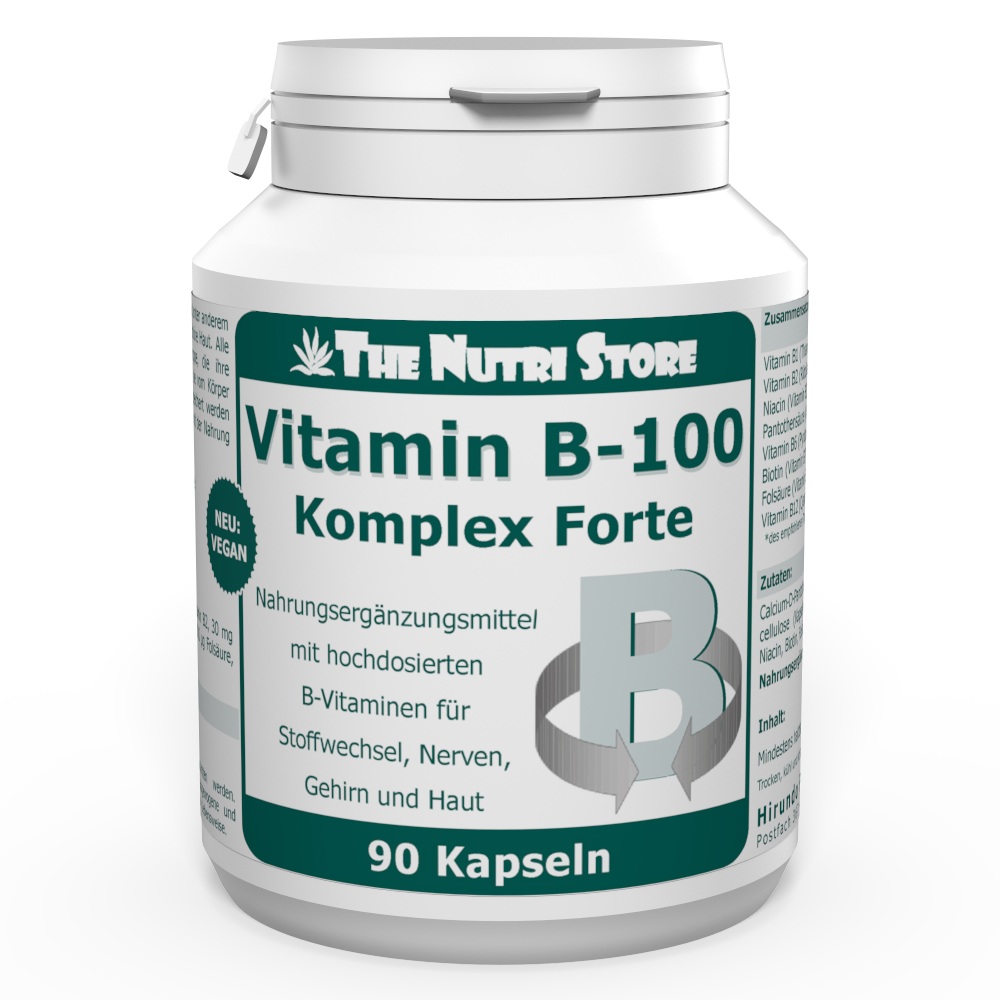 Vitamin B 100 Komplex forte vegane Kapseln 90 Stück