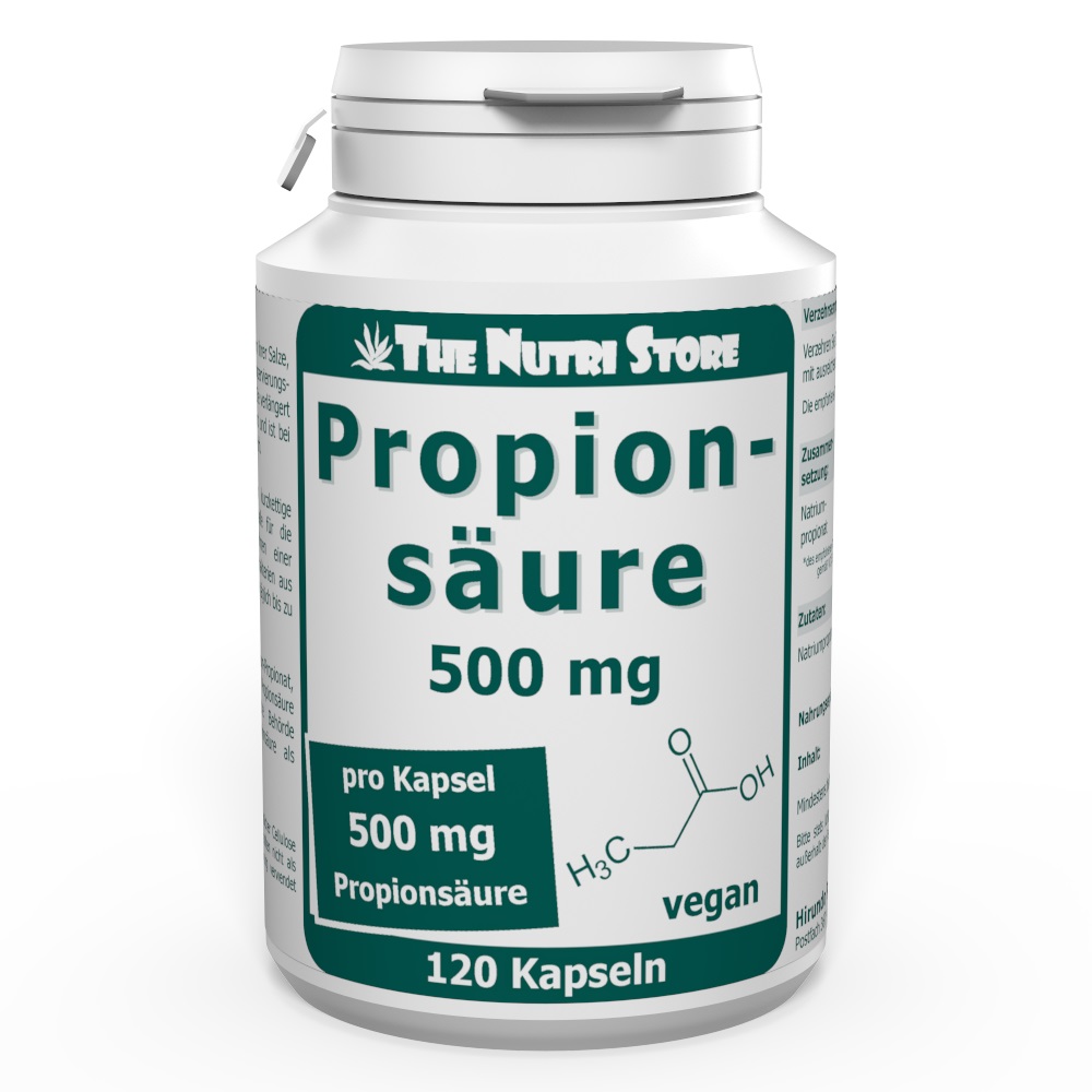 Propionsäure 500 mg vegane Kapseln 120 Stück