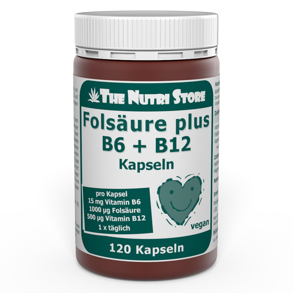 Folsäure + B12 + B6 Kapseln 120 Stück vegan
