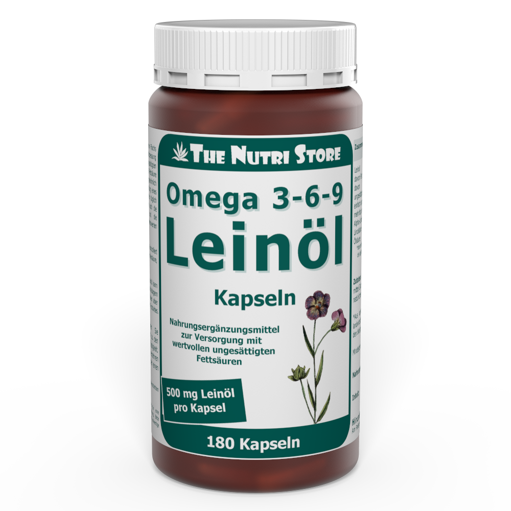 Omega-3-6-9 Leinöl 500 mg Kapseln 180 Stück