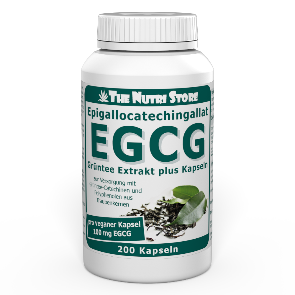 EGCG 100 mg Grüntee Extrakt plus vegane Kapseln 200 Stück