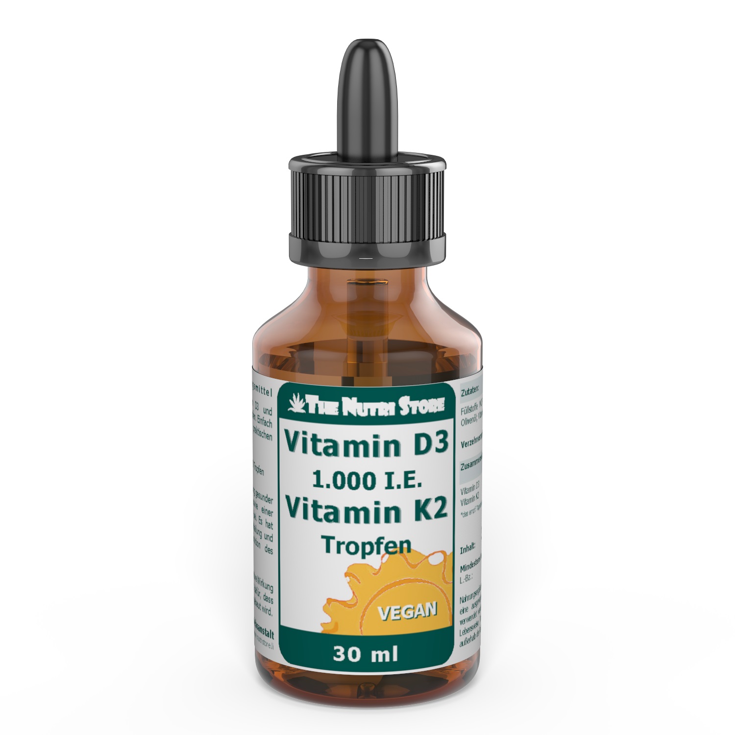Vitamin D3 + K2 vegane Tropfen 30 ml