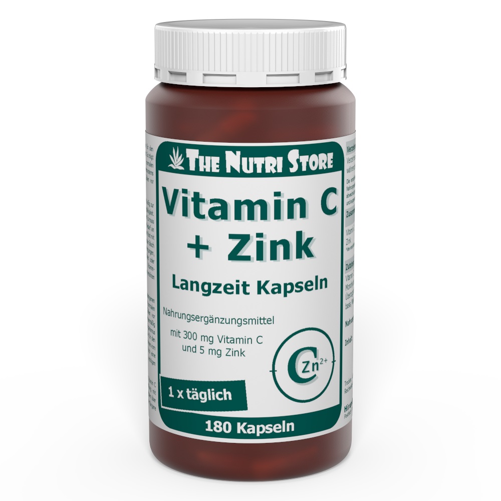 Vitamin C 300 + Zink 5 Langzeit Kapseln 180 Stück