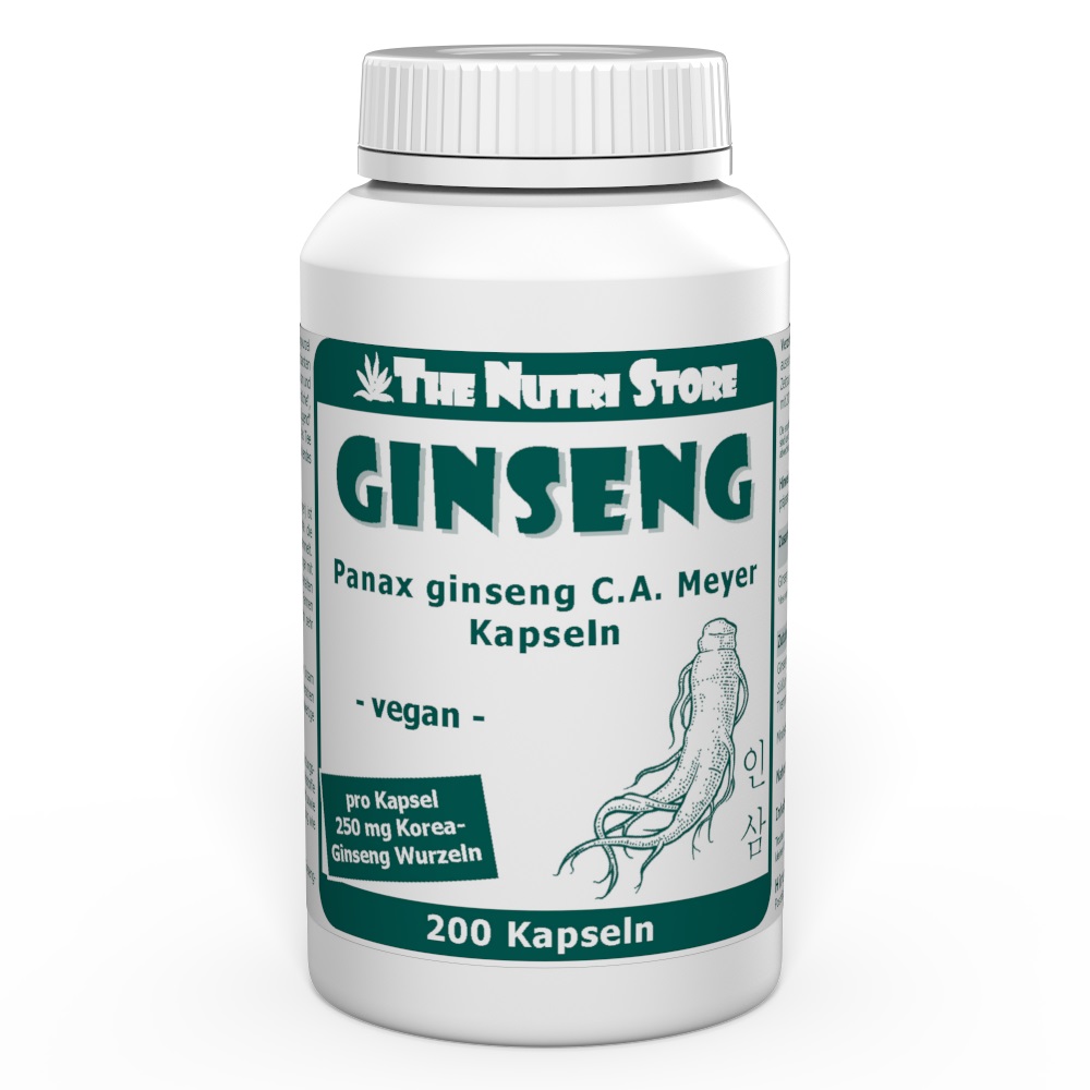 Ginseng 250 mg vegane Kapseln 200 Stück