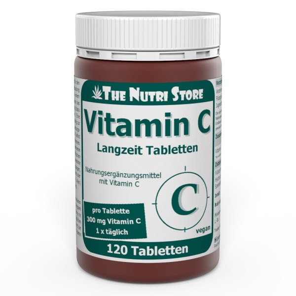 Vitamin C 300 mg Langzeit vegane Tabletten 120 Stück