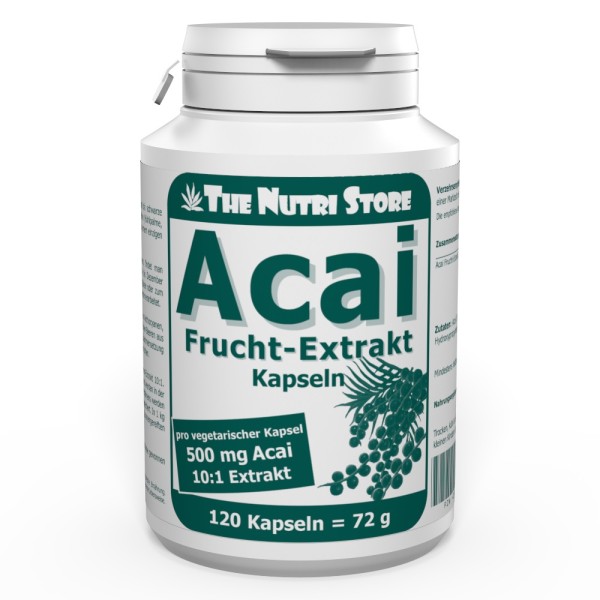 Acai Frucht-Extrakt 500 mg Kapseln 120 Stück