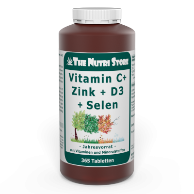 Vitamin C 1000mg + Zink 10mg + D3 + Selen Tabletten