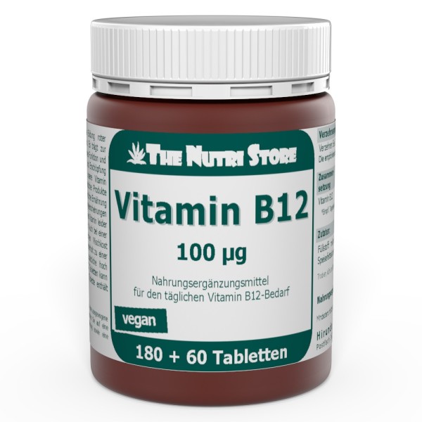 Vitamin B12 100 µg vegane Tabletten 180 + 60 Stück