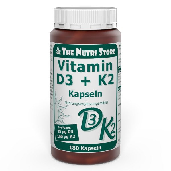 Vitamin D3 + K2 Kapseln 180 Stück