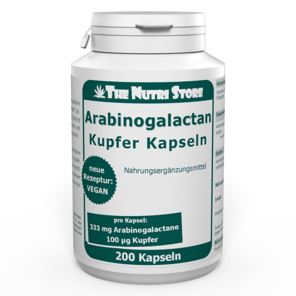 Arabinogalactan 333mg Kupfer 100µg vegane Kapseln 90 Stück