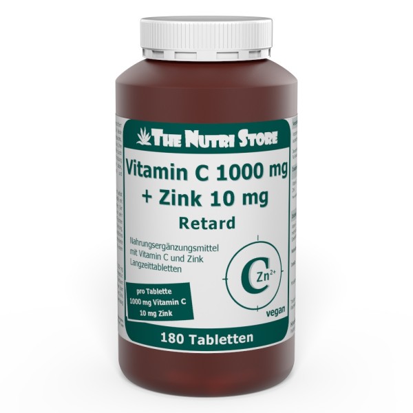 Vitamin C 1000 mg + Zink 10 mg Langzeit Tabletten 180 Stück