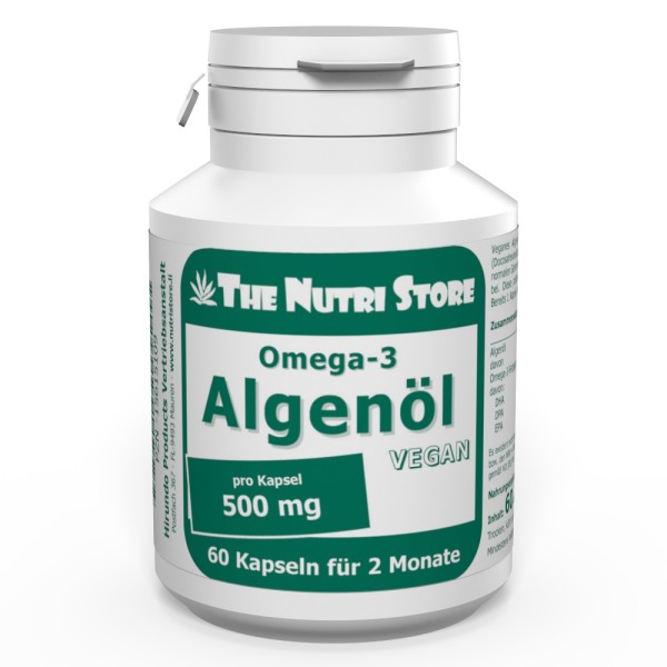 Omega-3 Algenöl 500 mg vegan Kapseln 60 Stück