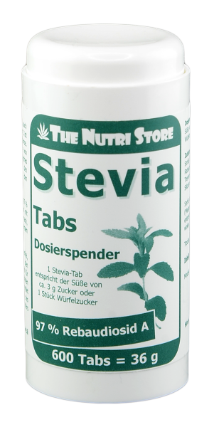 Stevia Tabs 97 % Rebaudiosid A Dosierspender 600 Stück