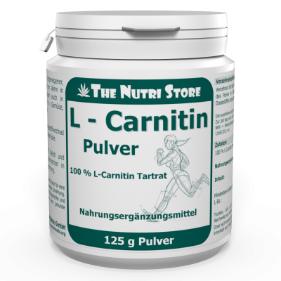 L-Carnitin Tartrat 100 % rein Pulver 125 g