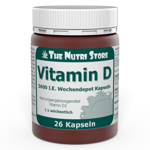 Vitamin D 5600 I.E. Wochendepot Kapseln 26 Stück