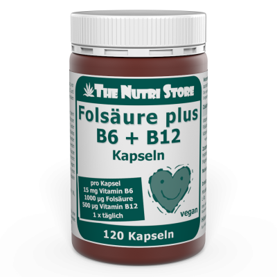 Folsäure + B12 + B6 Kapseln 120 Stück vegan