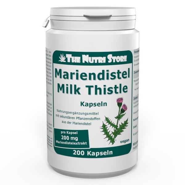 Mariendistel Milk Thistle vegane Kapseln 200 Stück