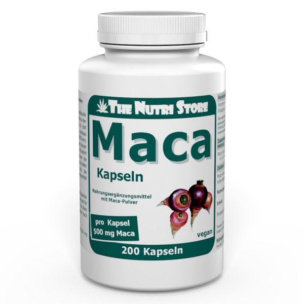 Maca 500 mg vegane Kapseln 200 Stück