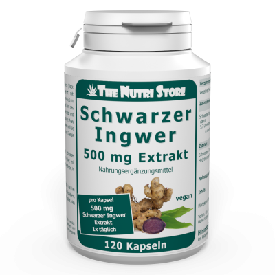 Schwarzer Ingwer Extrakt 500 mg Kapseln 120 Stück
