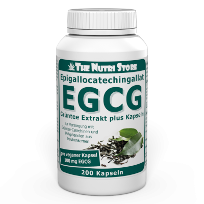 EGCG 100 mg Grüntee Extrakt plus vegane Kapseln 200 Stück