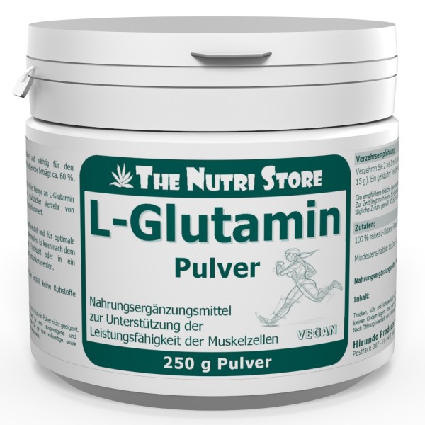 L-Glutamin 100 % rein Pulver 250 g vegan