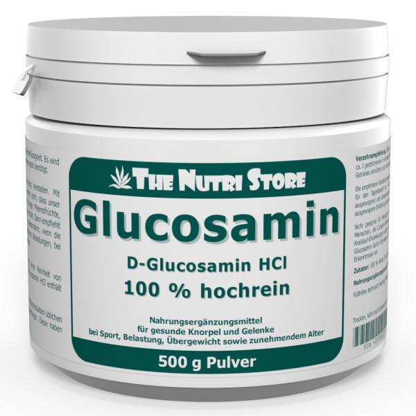 Glucosamin HCl 100 % rein Pulver 500 g