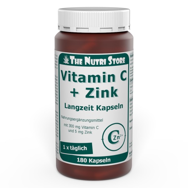 Vitamin C 300 + Zink 5 Langzeit Kapseln 180 Stück
