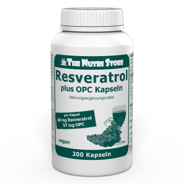 Resveratrol plus OPC vegane Kapseln 200 Stück